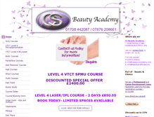 Tablet Screenshot of csbeautyacademy.com